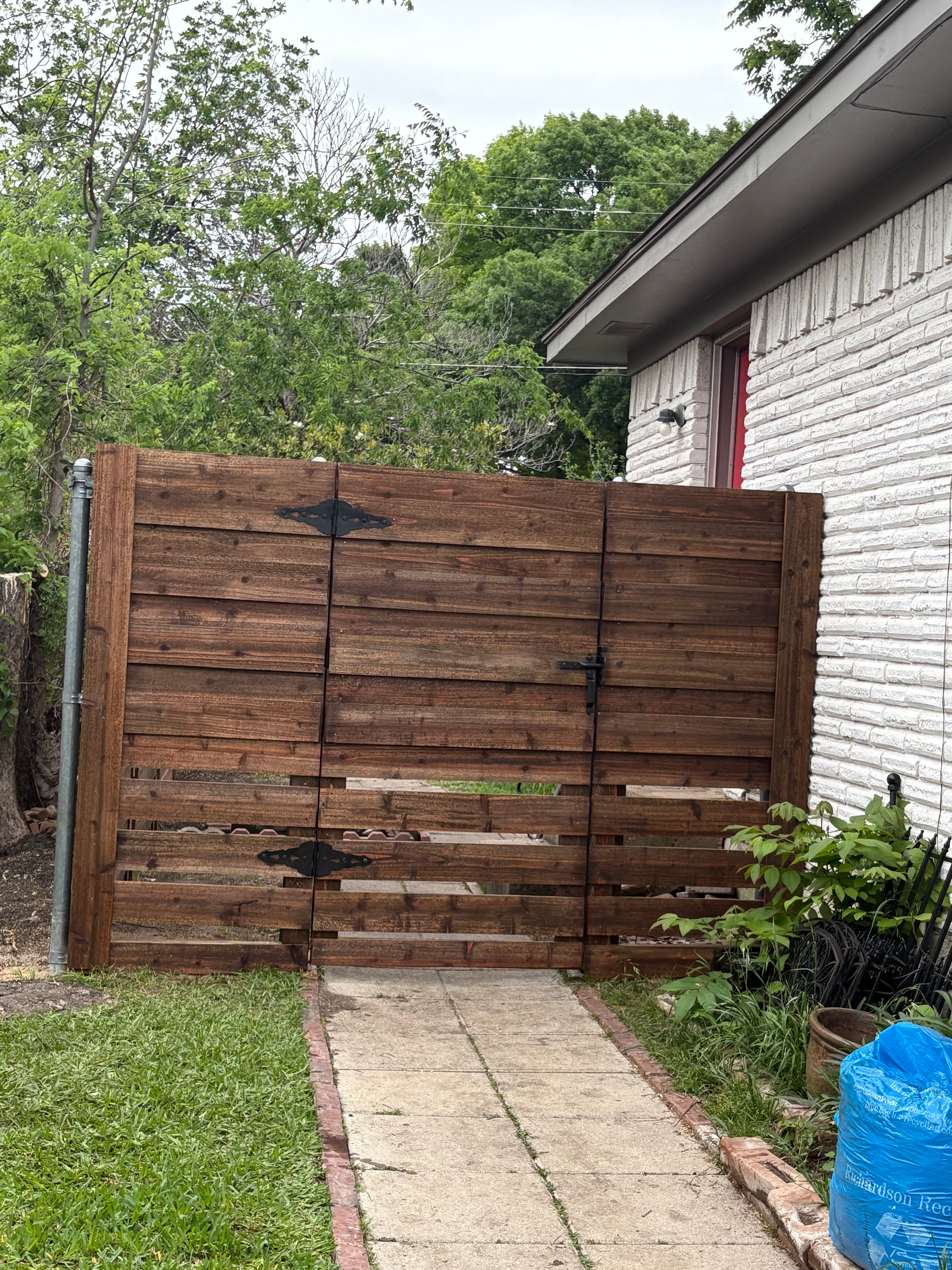 After photo of Richardson entrance gate detail.