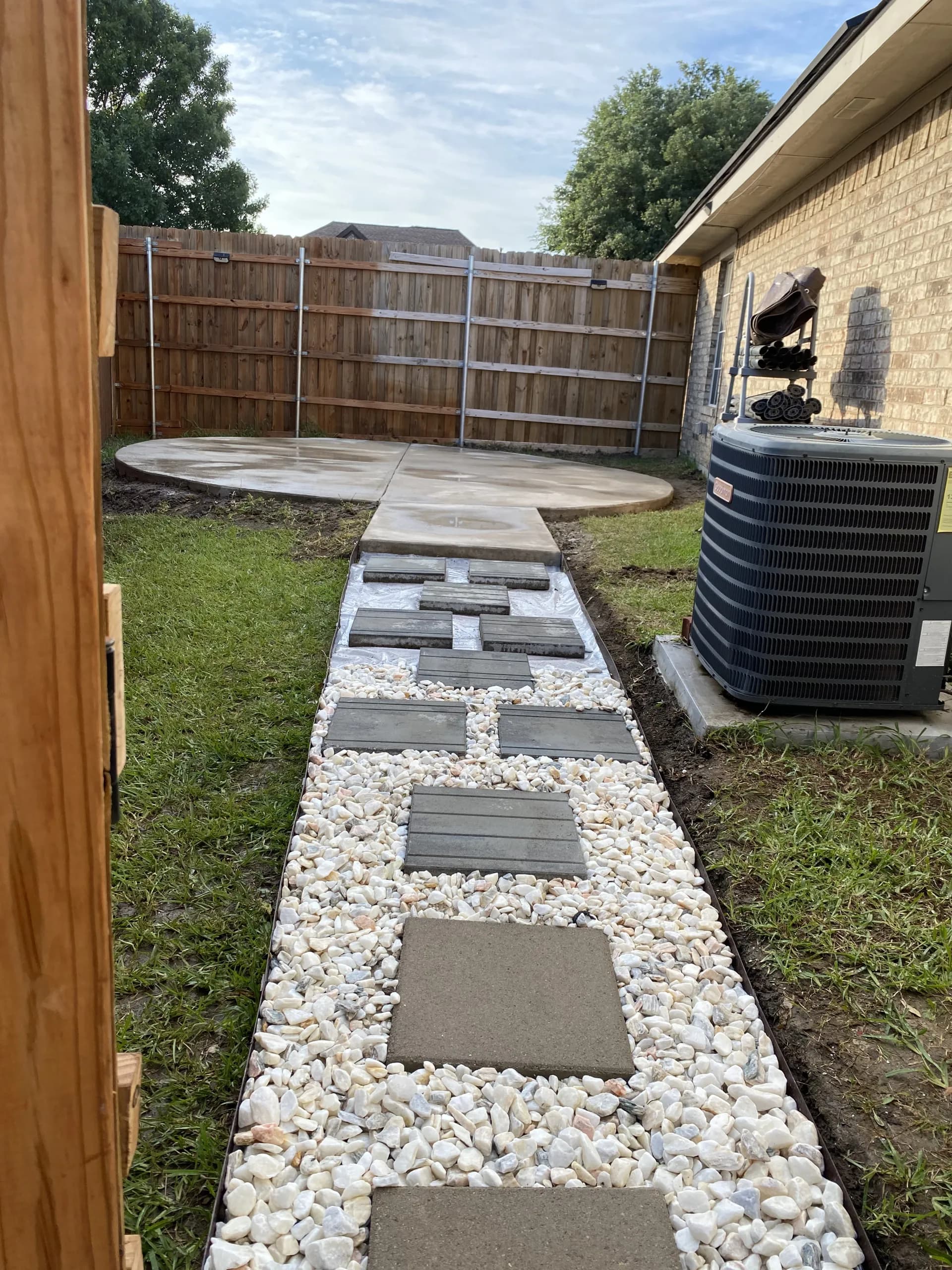 Completed patio