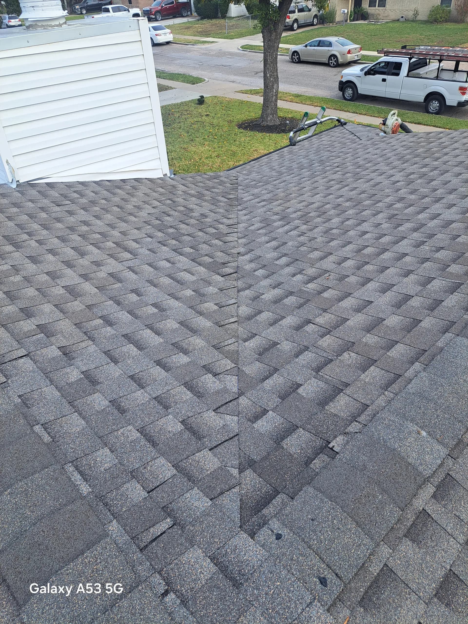 Roof valley after repair